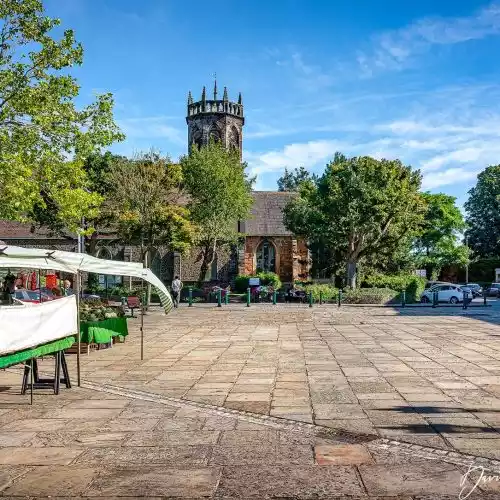 Atherstone town centre around Market Square